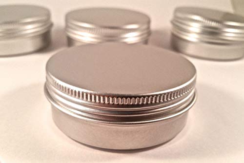 Always Native Empty Flat Metal Cosmetic Tin 2oz W/screwtop (16 Ct) New Salve, Lip Balm, Lotion bar
