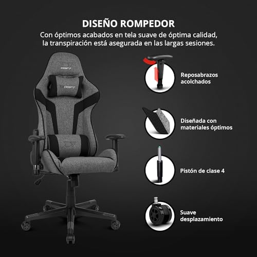 Silla gaming Drift DR90 soluciona malas posturas con su respaldo reclinable 135 8