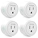 GHome Smart Mini Plug Compatible with Alexa and Google Home, WiFi Smart Outlet Socket Remote Control with Timer Function, Only Supports 2.4GHz Network, No Hub Required, ETL FCC Listed (4 Pack), White -  WP3-4
