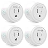 GHome Smart Plug Mini, WiFi Smart Outlet Plug Compatible with Alexa and Google Home, Timer Outlet with APP Control, 2.4GHz Network Only, No Hub Required, ETL FCC Listed (4 Pack), White