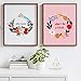 Nuberlic 2 Sets Funny Embroidery Kit with Stamped Floral Pattern for Beginners Adults Simple Cross Stitch Kits Include Needlepoint Cloth Hoops Needles Threads