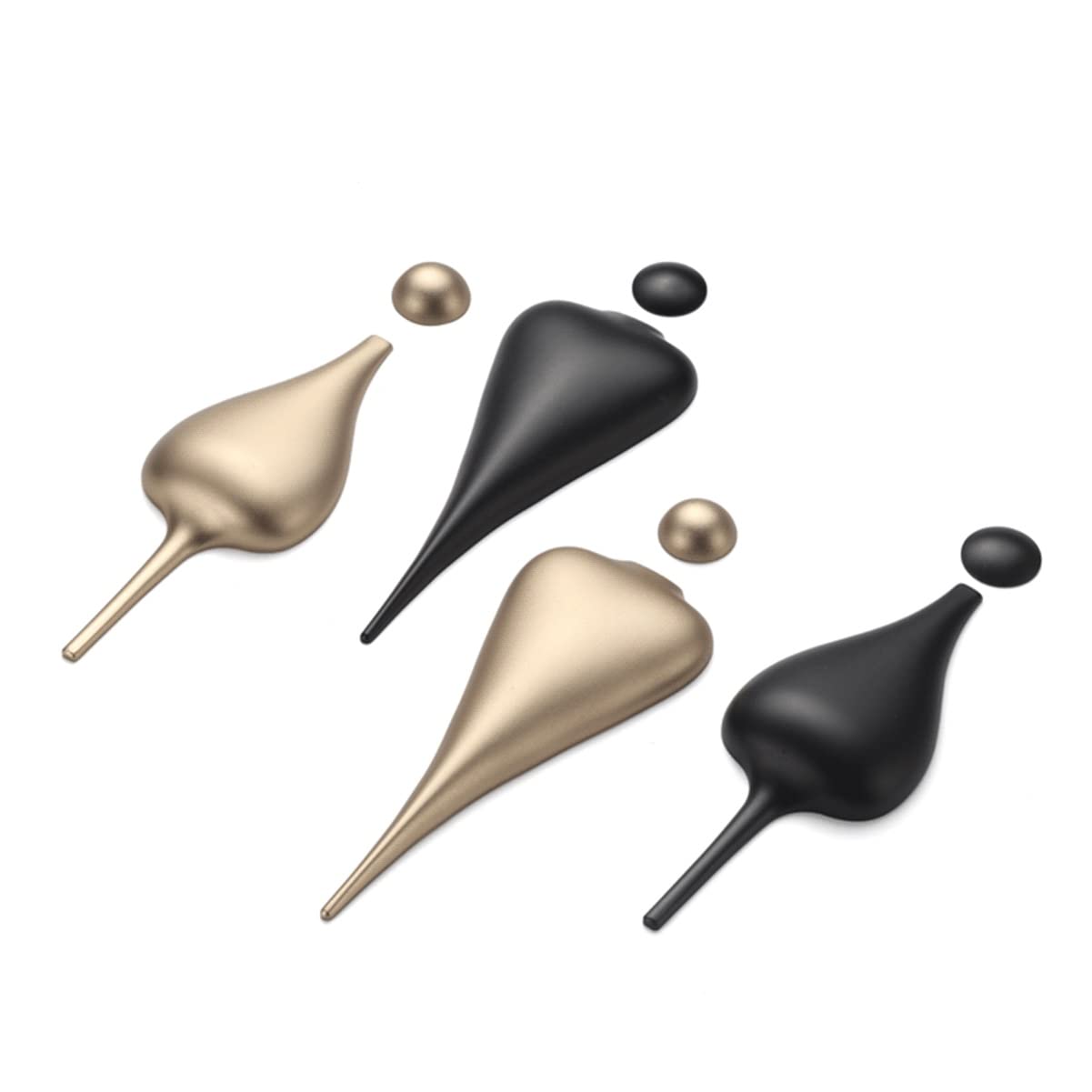 Letreros de aluminio for inodoro de aviación, conjunto de figuras for hombres y mujeres, dorado y negro, 18x6cm, 2 uds.(Gold)