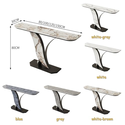 Mesa consola estrecha de pasillo detrás del sofá para decoración funcional en la sala de estar 3