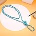 CIOOU Turquoise Amazonite Knotted Semi-Precious Gemstone Wrap Necklace, 8mm/60'' Pearl Strand, Women's Fashion-Conscious Accessory