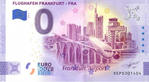0 Euro Schein Deutschland 2022 · Flughafen Frankfurt · FRA · Souvenir o Null € Banknote Cover