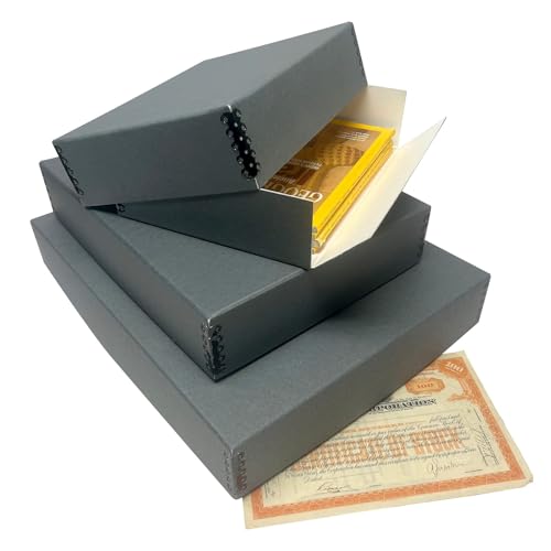 Lineco Museum Archival Storage Box, 11.75x18.25x3 in. Drop Front Design. Acid-Free with Metal Edge. Organize Photos, Pictures, Prints, Documents, Crafts, DIY. Gray, 2 Pack by Lineco - Image 8