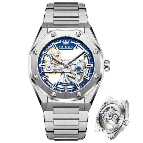 Image of OLEVS Automatic Watch for Men Self Winding Mechanical Luxury Business Stainless Steel Multi Calendar Waterproof Luminous Wrist Watches