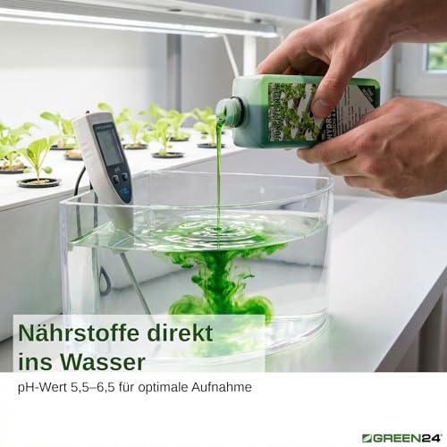 Hydro-Anzucht Nährlösung NPK Voll-Dünger für Kräuter & Gemüse Jungpflanzen in Hydrokultur und Hydroponik Systemen, Home Gardening Dünger 250ml Nährstoffe als Konzentrat (Jungpflanzen Anzucht)