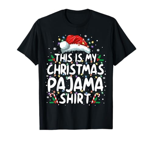 This Is My Christmas Pajama Shirt Funny Xmas PJs M