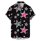 JISUXIAB T-shirts décontractés pour hommes, imprimés pour la Saint-Valentin, chemise décontractée, col roulé à manches courtes, chemisier, col roulé pour hommes habillés, A5-T, XXL