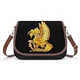 ショルダーバッグ 鳳凰 ワンショルダーバッグ レディース 斜めがけバッグ 2way レザーバッグ メッセンジャーバッグ ポシェット おしゃれ 長さ調節可能 撥水 大容量 通勤 通学 自転車 旅行 誕生日 プレゼント