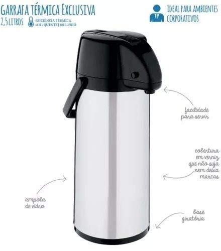 Garrafa Térmica Exclusiva 2.5L Inox Soprano