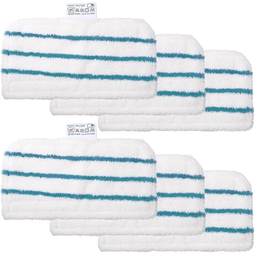 Xiciki 6Pcs Washable Steam Mop Pads for Beldray BEL01097, Replacement for Black and Decker FSM1600 FSM1610 FSM1620, FSMP20-XJ for Beldray Steam Cleaner Pads