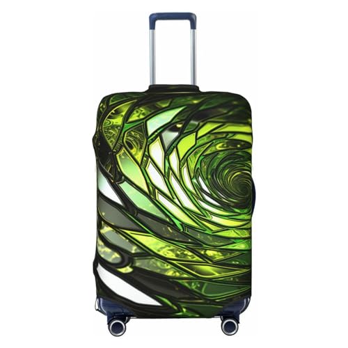 Travel Luggage Cover Anti-Scratch Suitcase Cover Protector Elastic Thicken Luggage Protector Washable Baggage Covers Abstract Green Snake Suitcase Sleeve Fit 18-32 Inch Luggage Small