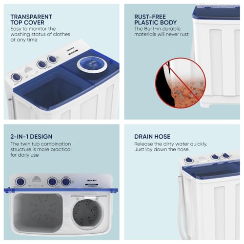 Nikai NWM700SPN 5 kg Front Load Semi-Automatic Twin Tub Washing Machine