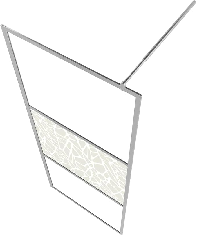 Panel de ducha moderno 31.5"x76.8" vidrio con diseño piedra miniatura 4