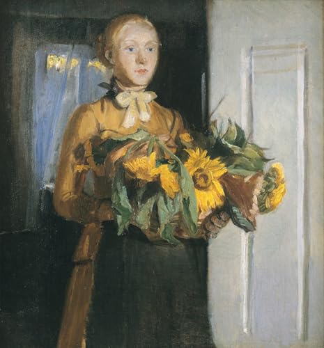 Lienzo decorativo para pared de 60x90cm con pintura de Michael Peter Ancher para el hogar
