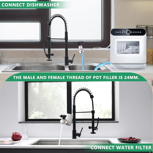 Image of Fapully Black Kitchen Faucet,Commercial Pull Down Kitchen Sink Faucet