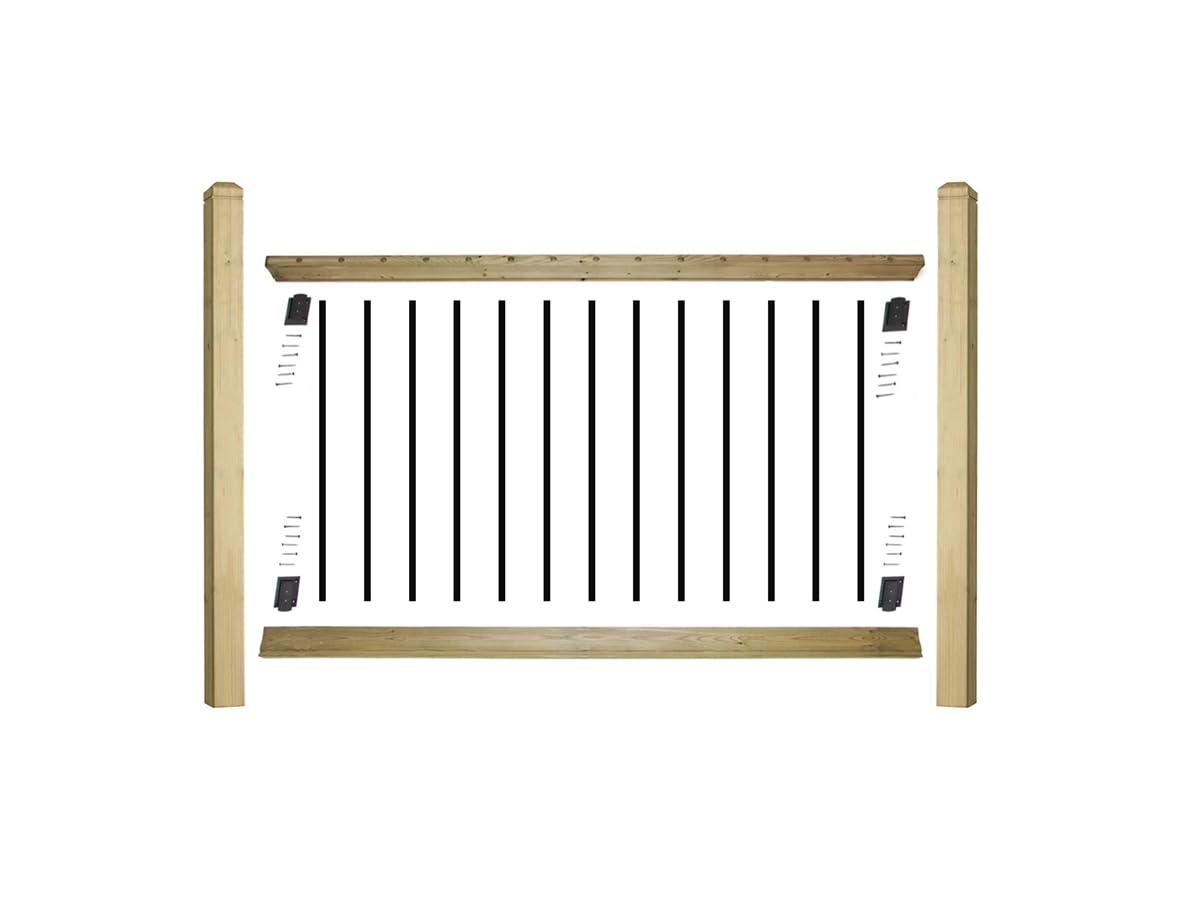 eDecks Traditional Decking Balustrade Starter Kit - 1550mm Span - With 1200mm Posts