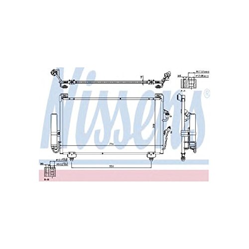 NISSENS 940165 Condensador aire acondicionado con secador Compatible con MITSUBISHI OUTLANDER I CUW
