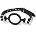 YELO Open Mouth Gag O-ring Gag Restraints, Head Harness Restraint Mouth O-ring Gag Oral Fixation, Adjustable Strap