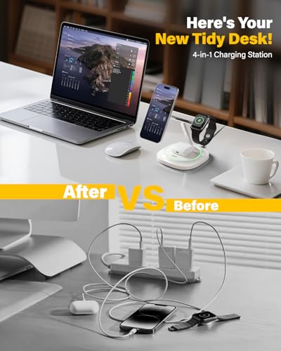 3 in 1 Magnetic Wireless Charger for Apple Fast Charging Station Compatible with MagSafe - image 2