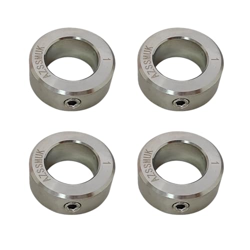 Bore 1" Shaft Collar Axle Collar Clamp Stainless Steel Metal Set Screw,4-piece