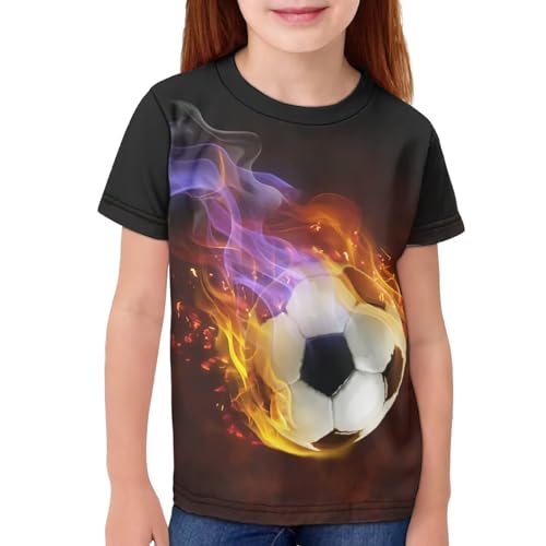 Image of JEOCODY Boys Girls Graphic Tees Funny 3D Printed Short Sleeve T-Shirts 3-16T