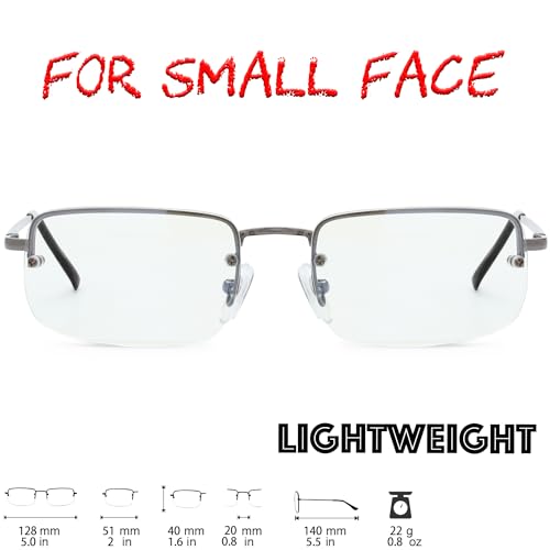 Image of The Fresh Minimalist Small Rectangular Sunglasses Clear Eyewear - Exquisite Packaging
