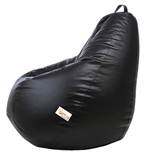 Image of Sattva Classic Bean Bag Cover (Without Beans) XXL Size - Black