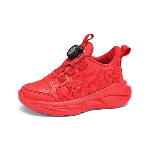 KSYVUCRD Kids Red Camping Shoes Vacation Tourism Leisure Walking Shoes Outdoor Climbing Shoes Practical Wear-Resistant Hiking Shoes