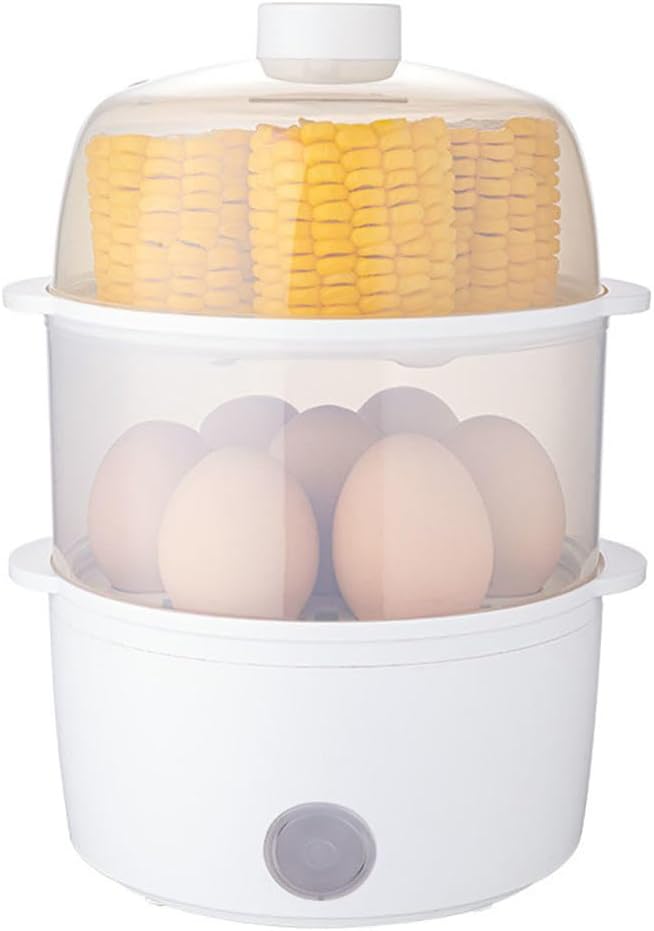 Quick Egg Boiler Hard Medium Soft Egg Boiler Automatic Shutdown Cooker Egg Boiler Boiled Egg Cooker Boiled Egg Hard Boiled Egg Steamed Egg And Egg .For Egg Steamed Vegetable Dumplings（White）