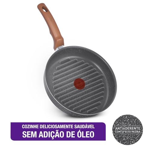Frigideira Grill Antiaderente Rochedo Natural Stone 28cm