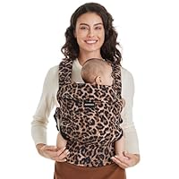 Momcozy Baby Carrier - Ergonomic, Cozy and Lightweight Carrier for 3-24 Months, Effortless to Put On, Ideal for Hands-Free Parenting, Enhanced Lumbar Support, Leopard