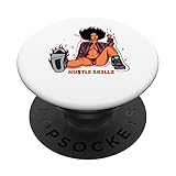 Hustle Skillz Damen Girly Gal Bosses Geschäftsbesitzer PopSockets mit austauschbarem PopGrip