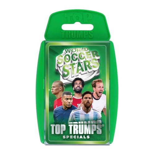 Top Trumps Card Game World Soccer Stars - Family Games for Kids and Adults - Learning Games - Kids Card Games for 2 Players and More - Kid War Games - Card Wars - for 6 Plus Kids