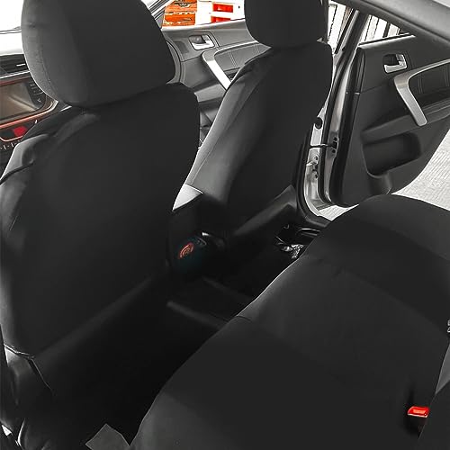 XINLIYA Car Seat Covers Full Set, Polyester Automotive Seat Covers, Breathable Waterproof Car Seat Cushion Protectors, Car Accessories Fits Most Vehicles, SUV, Truck (Black/Front) by XINLIYA - Image 6
