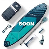 Aufblasbares Stand Up Paddling Board 353 cm – Inflatable SUP Paddle Board, bis 260 kg - Action-Kamera Halterung - Schnell & Wendig für Touring & Performance - Marineblau & Grün