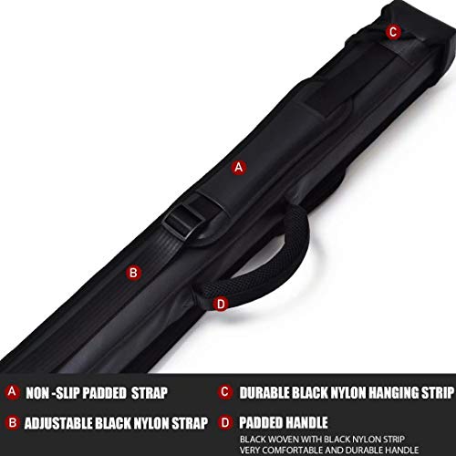 Collapsar 2X2 Pool Cue Hard Case Nylon/Leatherette Billiard Sitck Carrying Cases #TOP3