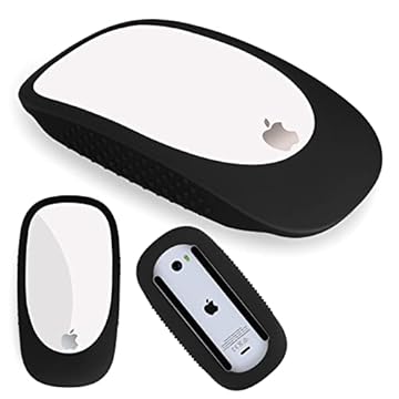 AKSHFETH Protetor de silicone para Apple Magic Mouse 2, capa protetora antiqueda para iMac Magic Mouse 1 e II (preto)