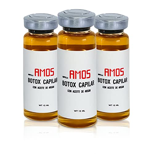 AMOSTIMELINE Professional Hair Botox Deep Conditioning Hair Treatment for Dry Damaged Hair,Curly Hair-Anti Frizz Hair Serum with Argan Oil & Vitamin B5,B6-3x Formaldehyde Free Self Care Hair Ampoules