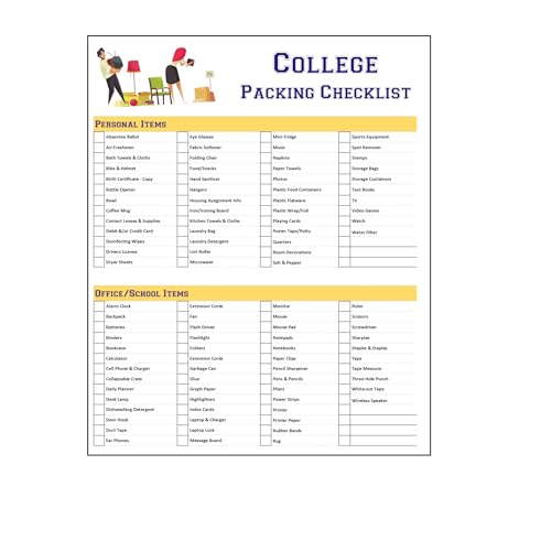 College Dorm Room Essentials Ultimate Packing Move In List For