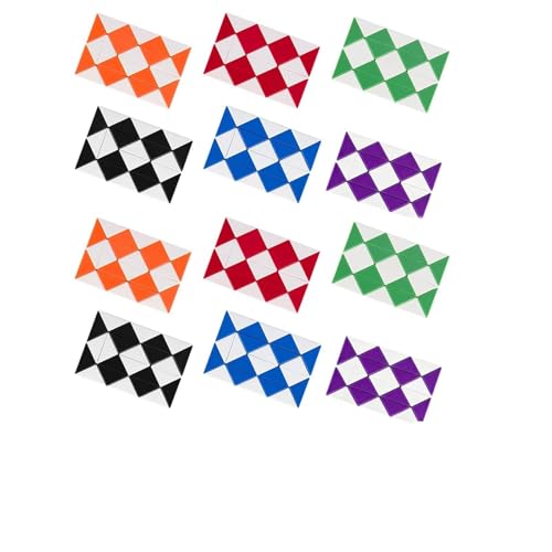 12 PCS Serpent Magique Magic Snakes, 3D Serpent Fidget Cube Casse-tête Twisty Jouet Mini Twist Puzzle Fidget Toys Anti Stress Enfant Magic Snakes Petits...