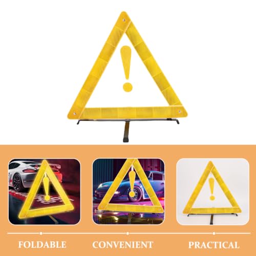 Señal triangular reflectante plegable para seguridad vial miniatura 5