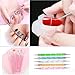 21 Pcs Nail Art Brushes, Nail Art Design Tools,Double Ended Nail Art Brushes for Makeup Beauty Nail Art Hand-Painted Toning Salon DIY Manicure (Pink)