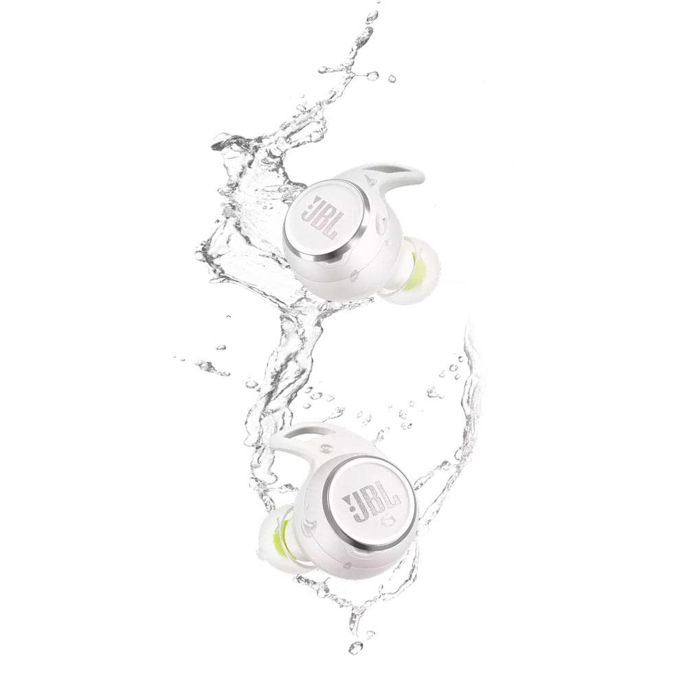 JBL Reflect Aero Cuffie In-Ear True Wireless Bluetooth, Auricolari Impermeabili e Antipolvere IP68 con Cancellazione Adattiva del Rumore, per Musica e Chiamate, Autonomia 8+16 Ore, Bianco