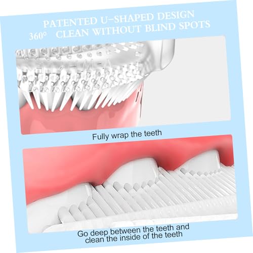 VERDANVERSE Elektrische U Förmige Zahnbürste mit Weichen Borsten Geräuscharm Vollmundige Langlebiges Material Geeignet für Lustiges Design in Blau – Bild 5