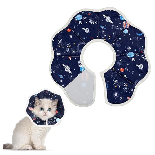 Soft Cat Cone Collar Pet Recovery Collar Justerbar Anti-Lick Efter Operation Skyddande Söt Liten Katt