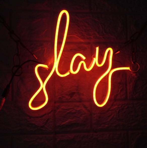 SG PRINT Slay Neon Sign Light, Slay Neon Sign, Slay Wall Decor, Colorful Birthday Gift, Unique Wall Art, Bedroom Decor, Gift for Him/Her(10X10) RED-image-18