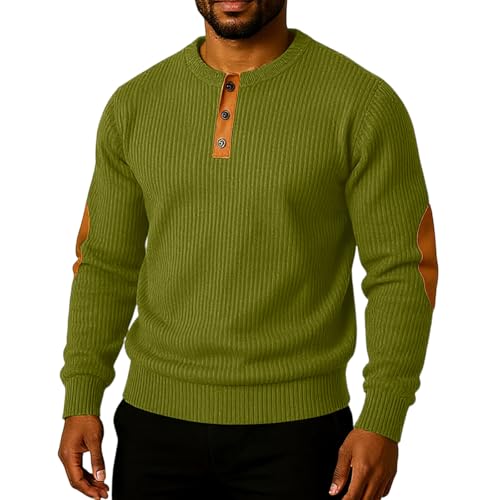 Mens Hoodies Casual Corduroy Sweatshirt Long Sleeve Stand Collar 1/4 Button Up Pullover Fall Polo Sweaters